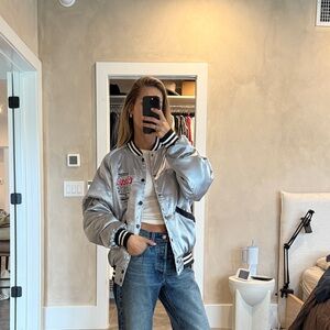 Coors Light Silver Bomber Jacket